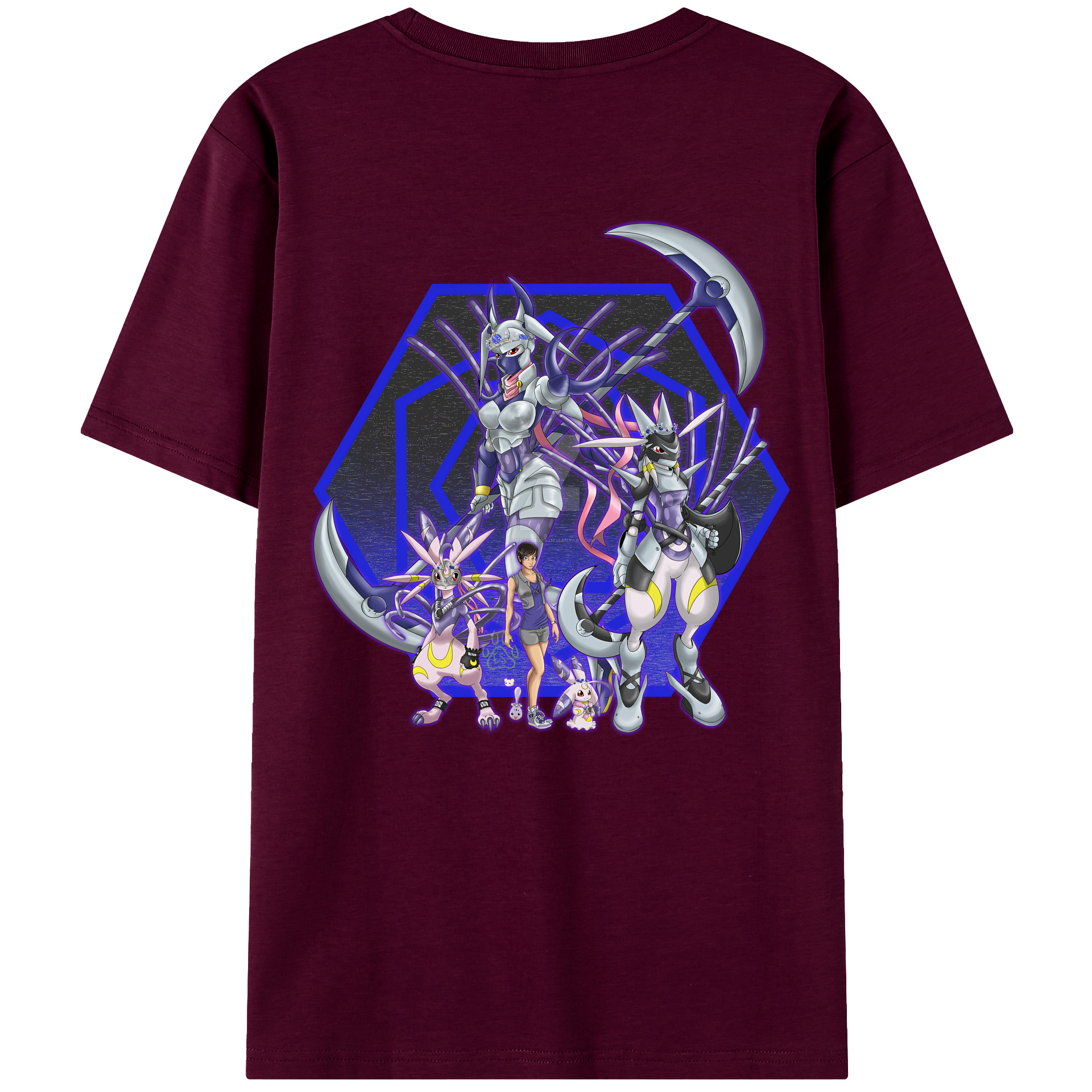 （画像用） Digimon デジタルモンスター/デジモン レディース半袖Tシャツ(バックプリント)